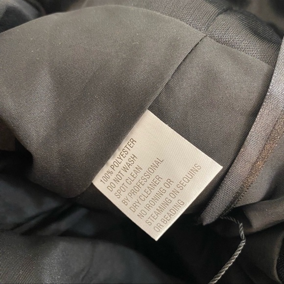 Mac Duggal Black Sequin Tiered Long Sleeve Midi Dress NWT Size 12 - Picture 9 of 10